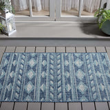 Safavieh Courtyard 2'-7" x 5'-0" Rug in Navy / Aqua