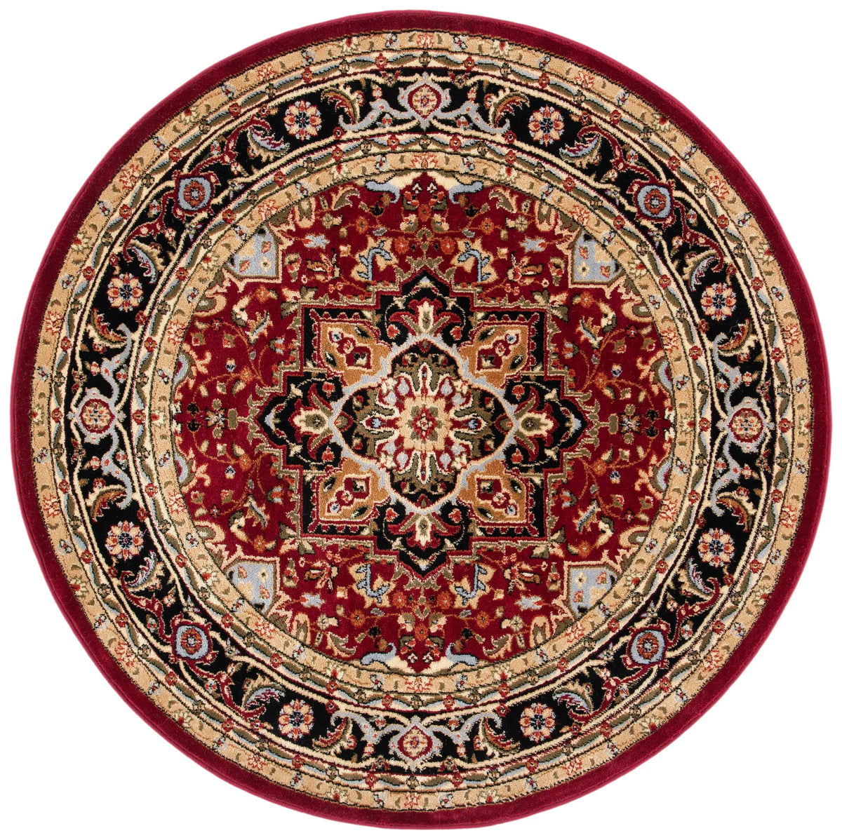 Safavieh Lyndhurst 5'-3" x 5'-3" Rug in Red / Black