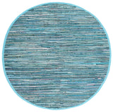 Safavieh Rag Rug 6'-0" x 6'-0" Rug in Turquoise / Multi