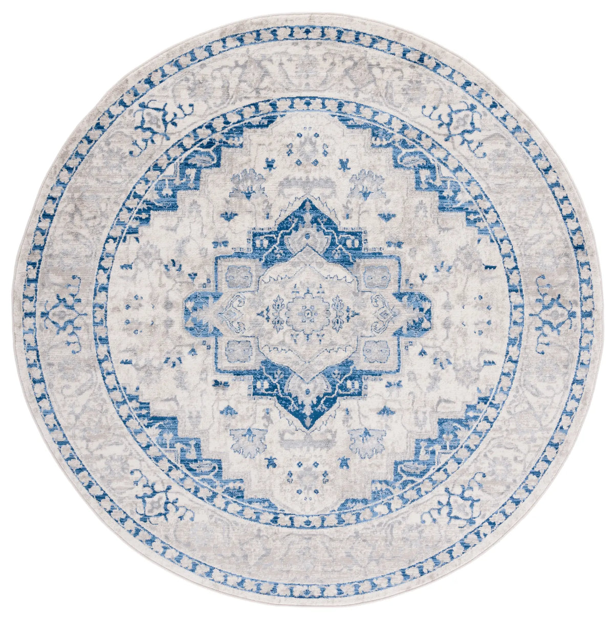 Safavieh Brentwood 6'-7" x 6'-7" Rug in Ivory / Blue