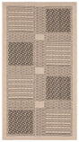 Safavieh Courtyard 2'-0" x 3'-7" Rug in Sand / Black