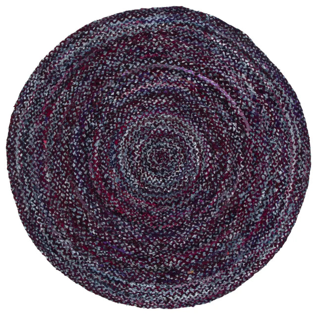 Safavieh Braided 6'-0" x 6'-0" Rug in Purple / Blue