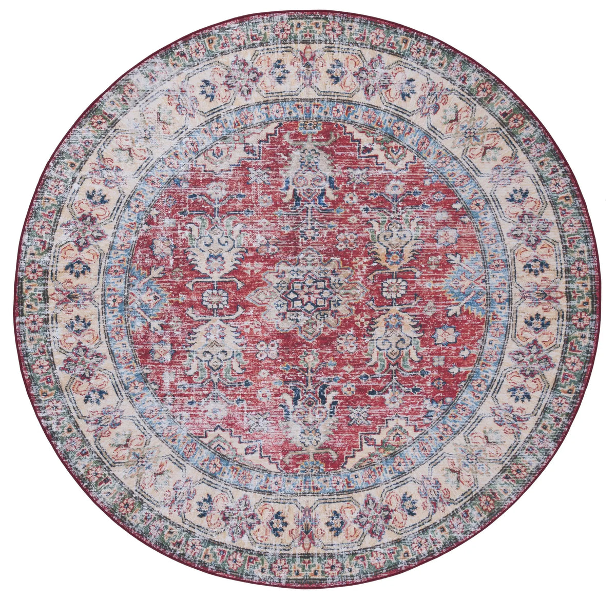 Safavieh Tucson 6'-0" x 6'-0" Rug in Rust / Beige