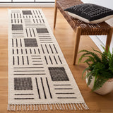 Safavieh Kilim 2'-3" x 9'-0" Rug in Ivory / Black