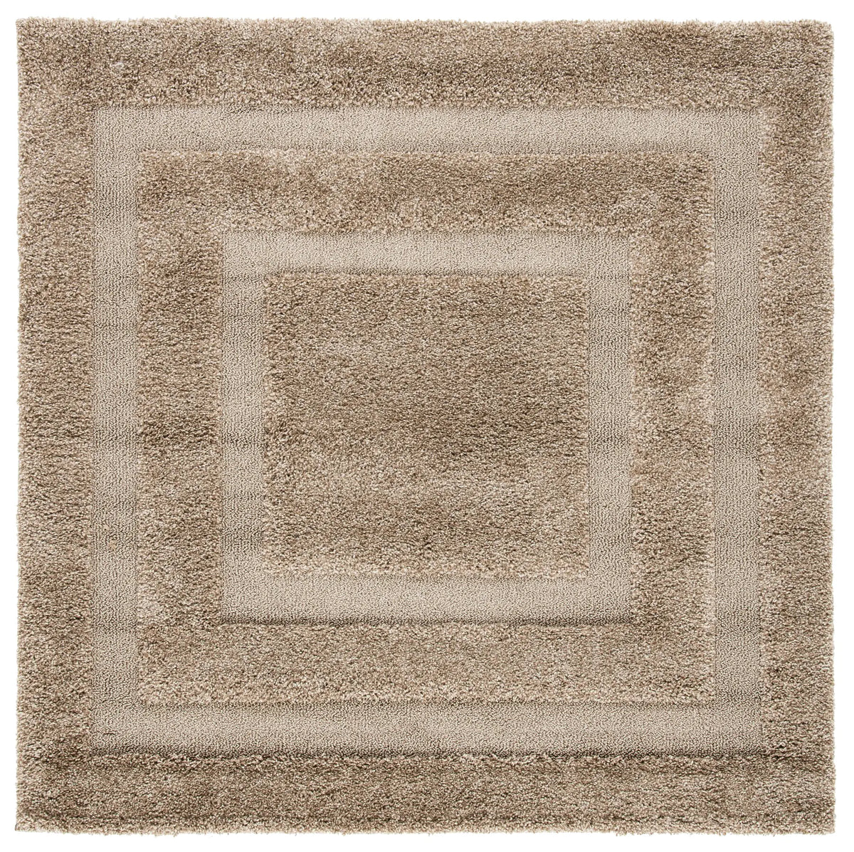 Safavieh Florida Shag 5'-0" x 5'-0" Rug in Beige / Beige