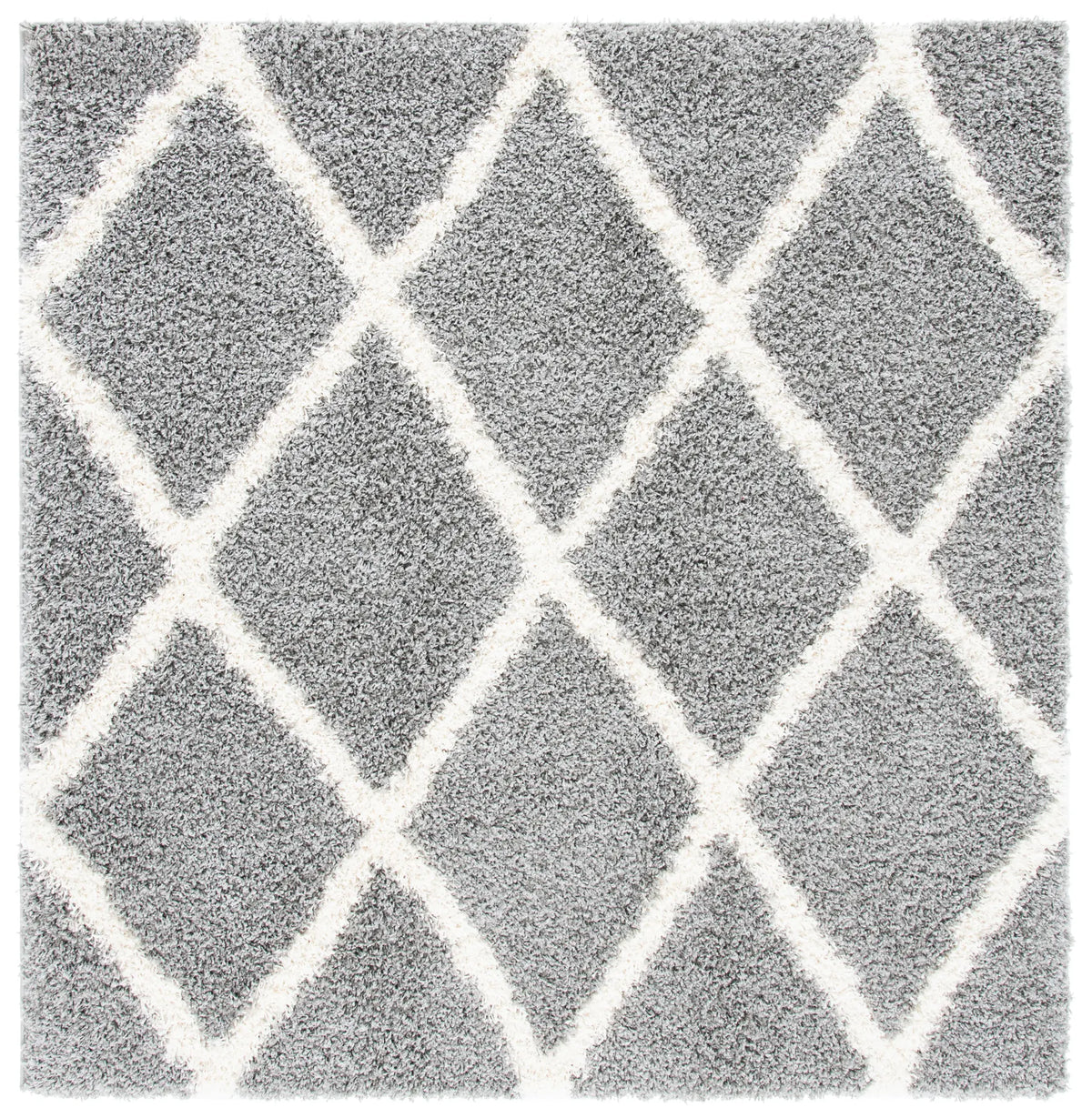 Safavieh Venus Shag 500 6'-7" x 6'-7" Rug in Grey / Ivory