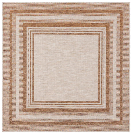 Safavieh Beach House 6'-7" x 6'-7" Rug in Beige / Brown