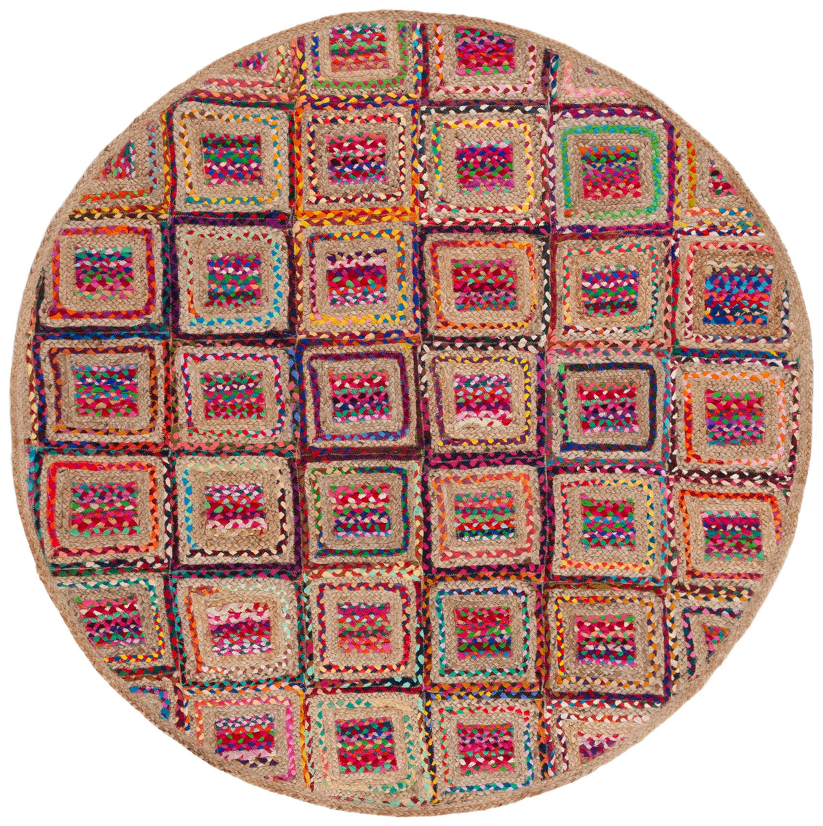 Safavieh Cape Cod 6'-0" x 6'-0" Rug in Natural / Red