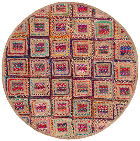 Safavieh Cape Cod 6'-0" x 6'-0" Rug in Natural / Red