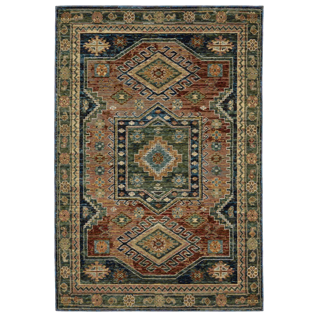 Oriental Weavers Sphinx Andorra 2442A Blue/Multi Rugs - main flat