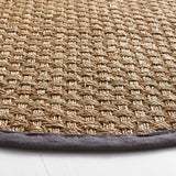 Safavieh Natural Fiber 6'-0" x 6'-0" Rug in Natural / Dark Grey