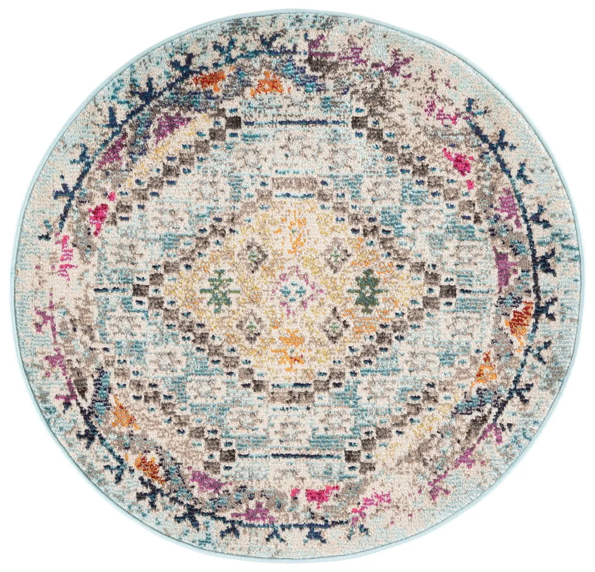 Safavieh Madison 3'-0" x 3'-0" Rug in Blue / Yellow