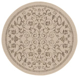 Safavieh Courtyard 5'-3" x 5'-3" Rug in Natural / Brown