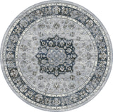 Dynamic Rugs Ancient Garden 57559 Silver / Blue Rugs - Round