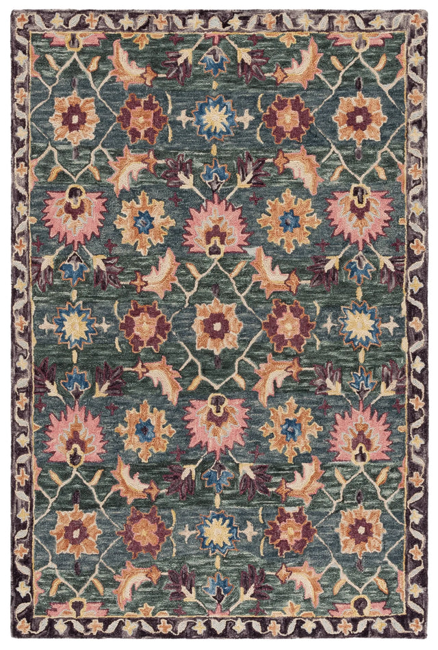 Safavieh Aspen 4'-0" x 6'-0" Rug in Teal / Pink