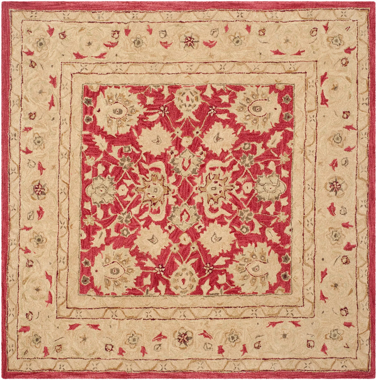 Safavieh Anatolia 6'-0" x 6'-0" Rug in Red / Ivory