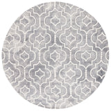Safavieh Dip Dye 5'-0" x 5'-0" Rug in Grey / Ivory