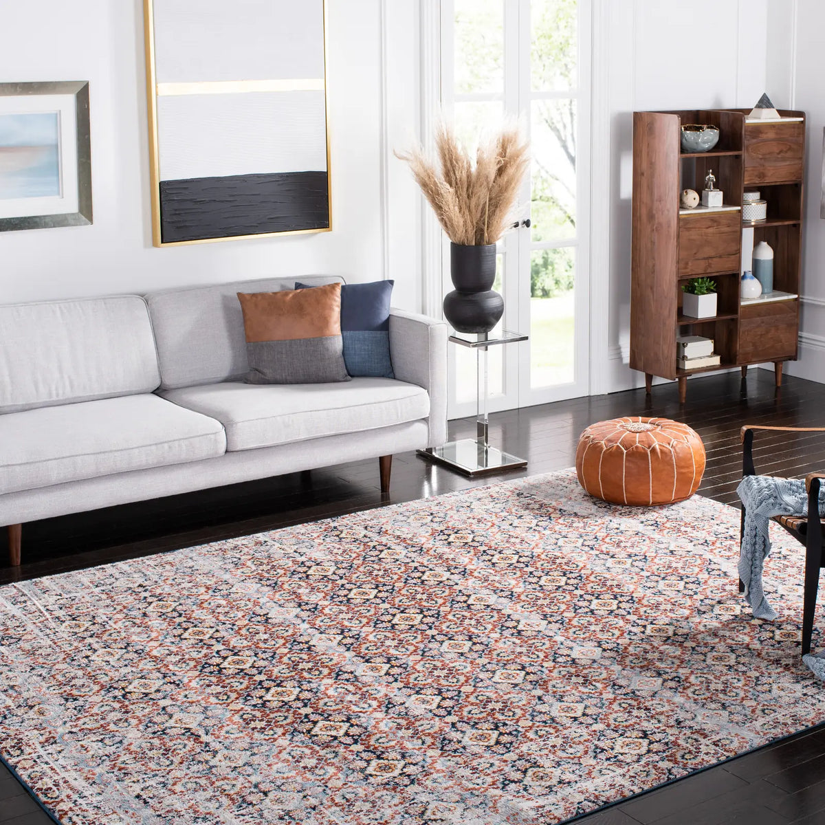 Safavieh Lagoon 8'-0" x 10'-0" Rug in Brown / Navy