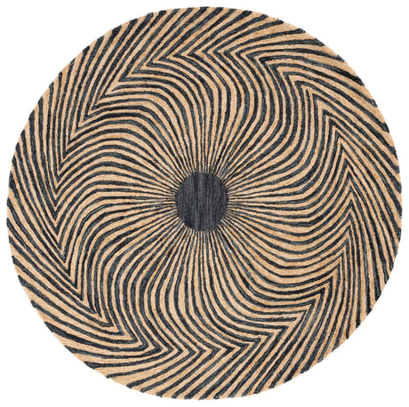 Safavieh Metro 6'-0" x 6'-0" Rug in Black / Gold