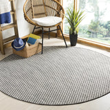 Safavieh Courtyard 10'-0" x 10'-0" Rug in Black / Light Grey