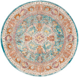 Safavieh Aria 6'-5" x 6'-5" Rug in Blue / Orange