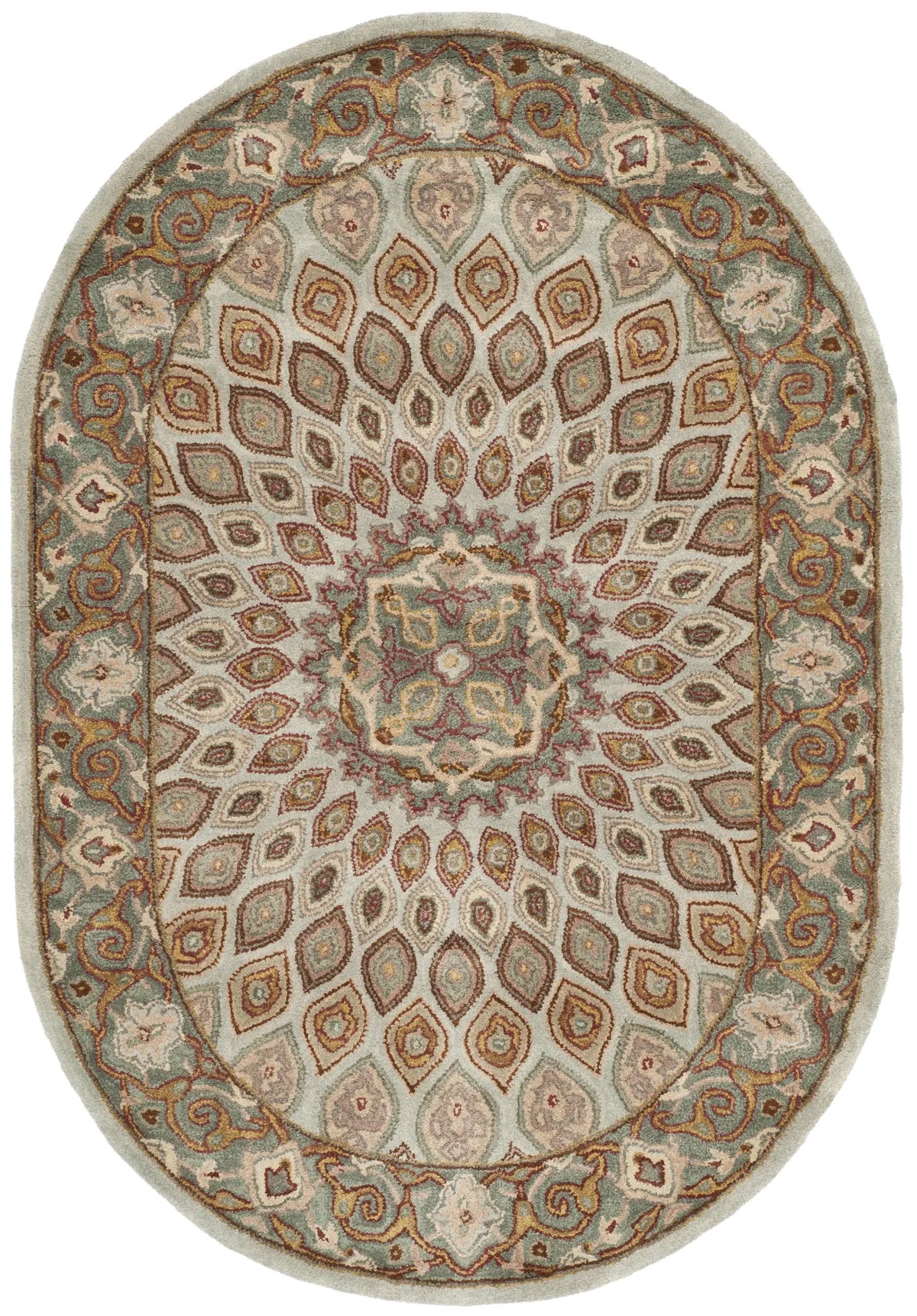 Safavieh Heritage 4'-6" x 6'-6" Rug in Blue / Grey
