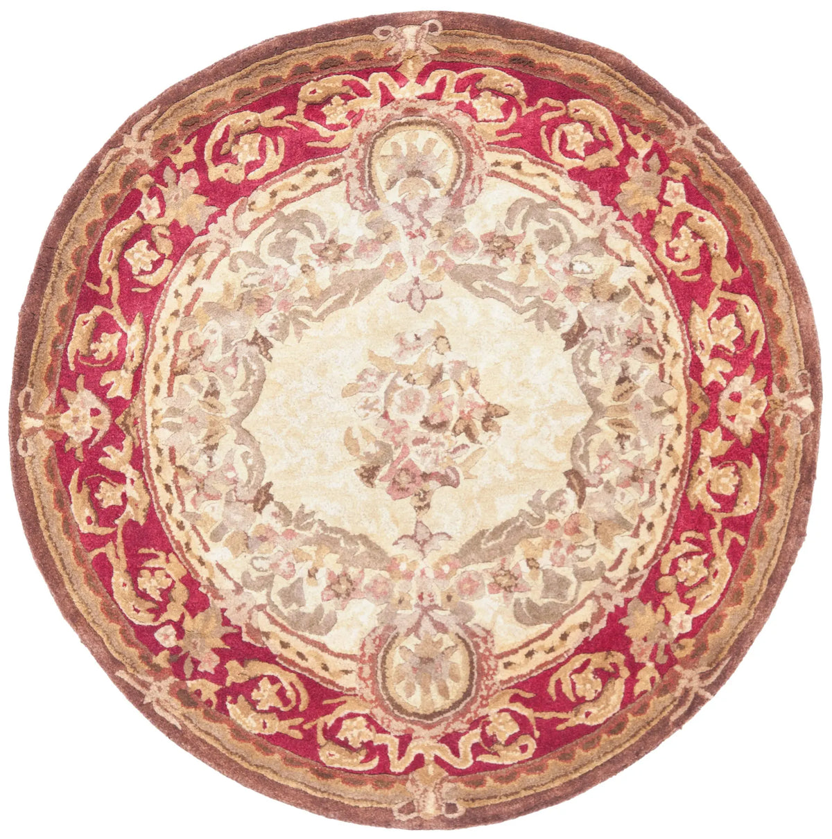 Safavieh Empire 4'-0" x 4'-0" Rug in Light Gold / Red