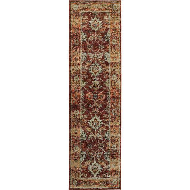 Oriental Weavers Sphinx Andorra 7154A Red/Gold Rugs - runner
