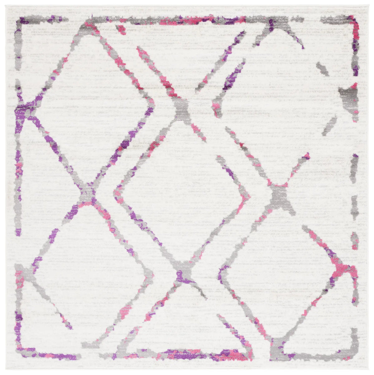 Safavieh Skyler 6'-7" x 6'-7" Rug in Ivory / Pink