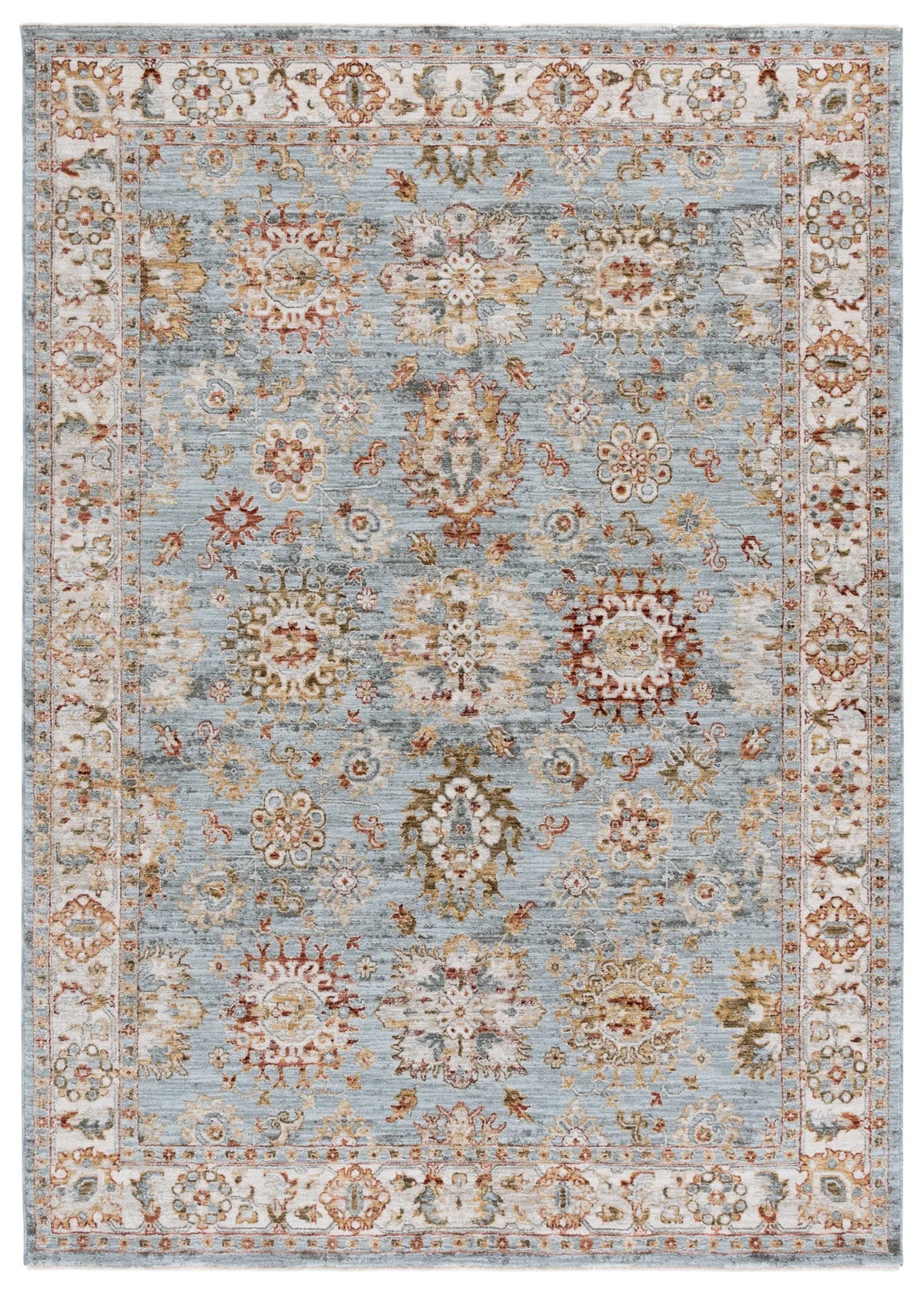 Safavieh Hamilton 4'-0" x 6'-0" Rug in Blue / Ivory