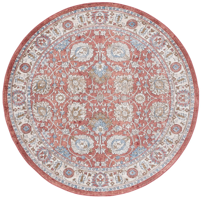 Safavieh Rosewood 6'-7" x 6'-7" Rug in Ivory / Red