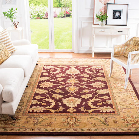 Safavieh Classic 9'-6" x 13'-6" Rug in Dark Plum / Gold
