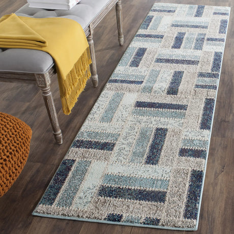 Safavieh Monaco 2'-2" x 8'-0" Rug in Grey / Blue