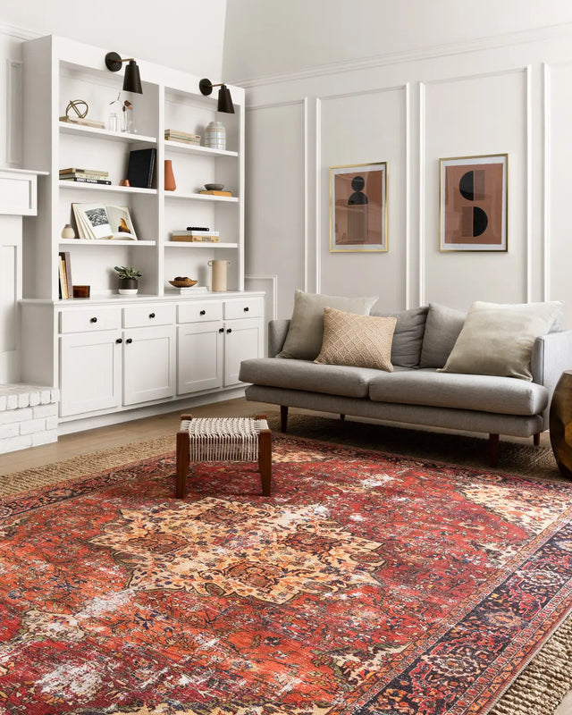 Loloi Loren Lq-07 Red / Navy Rugs - room scene 1