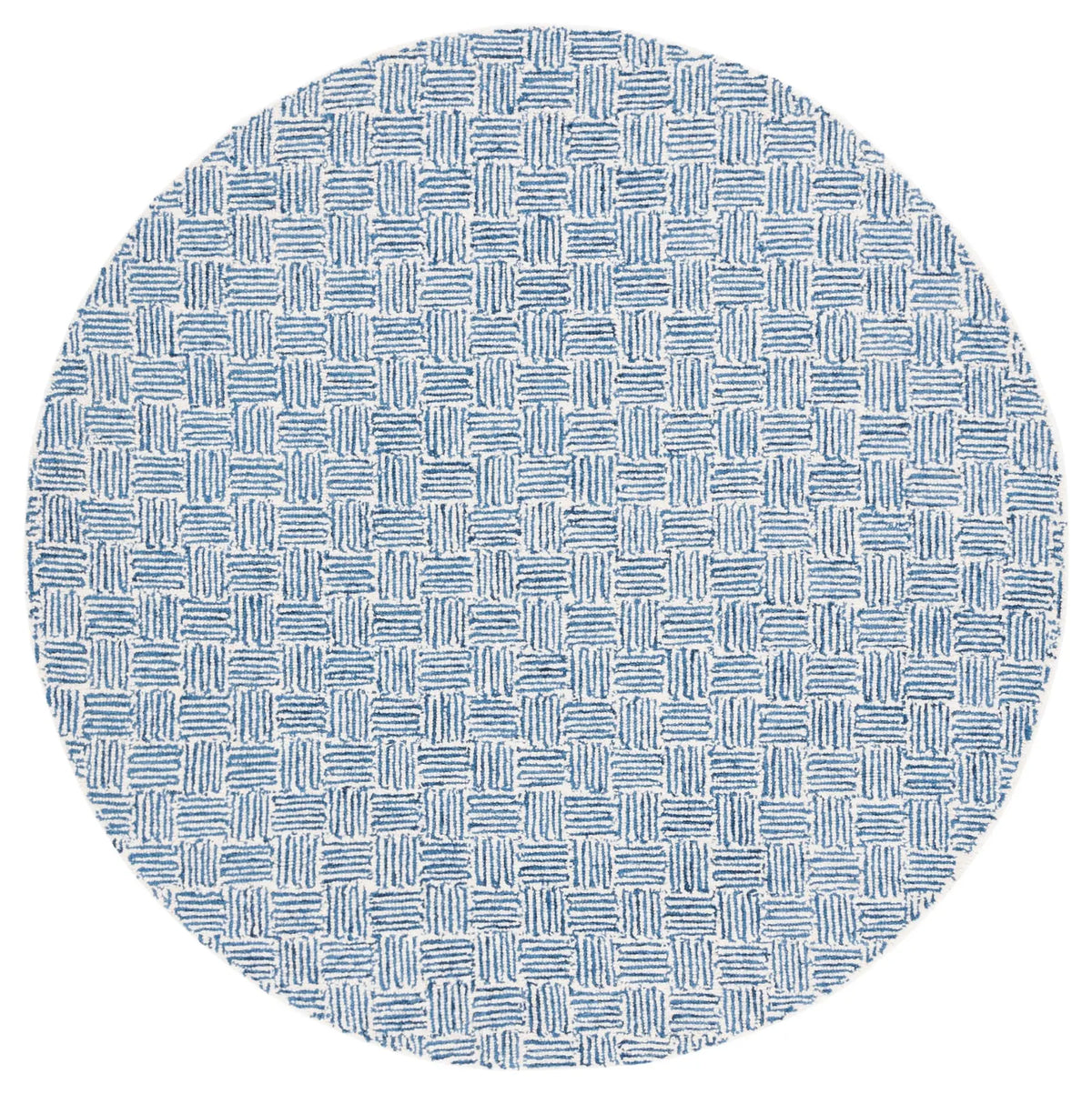 Safavieh Micro-Loop 5'-0" x 5'-0" Rug in Navy / Ivory