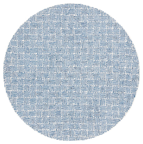 Safavieh Micro-Loop 5'-0" x 5'-0" Rug in Navy / Ivory