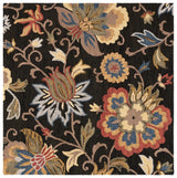 Safavieh Blossom 6'-0" x 6'-0" Rug in Black / Yellow