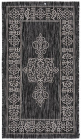 Safavieh Courtyard 2'-0" x 3'-7" Rug in Black / Ivory