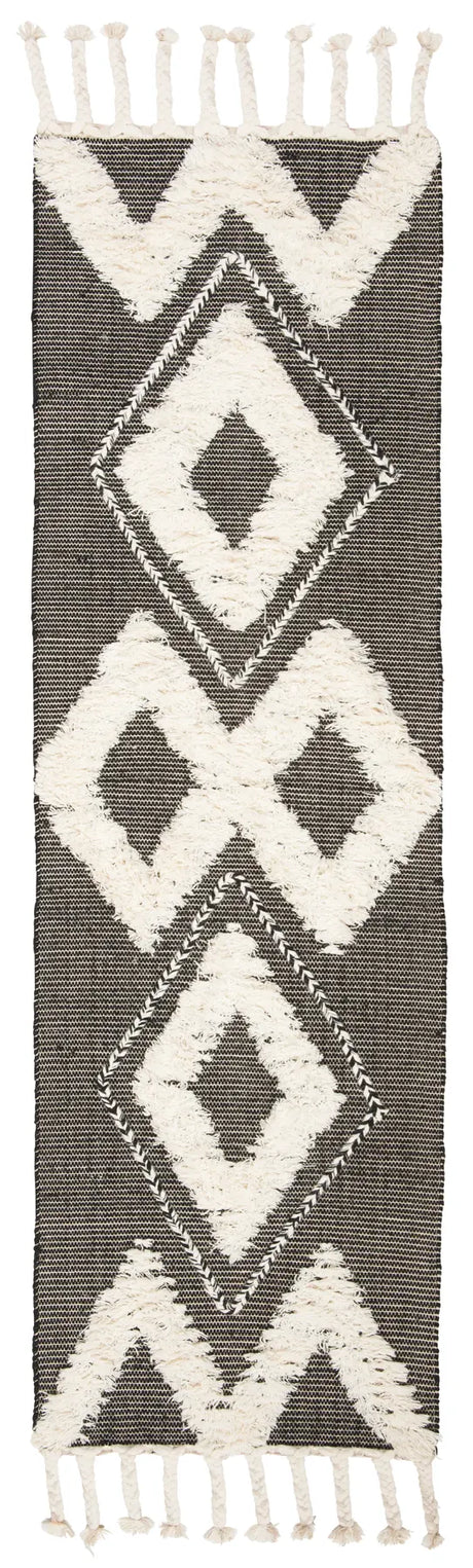Safavieh Kenya 2'-3" x 8'-0" Rug in Black / Ivory