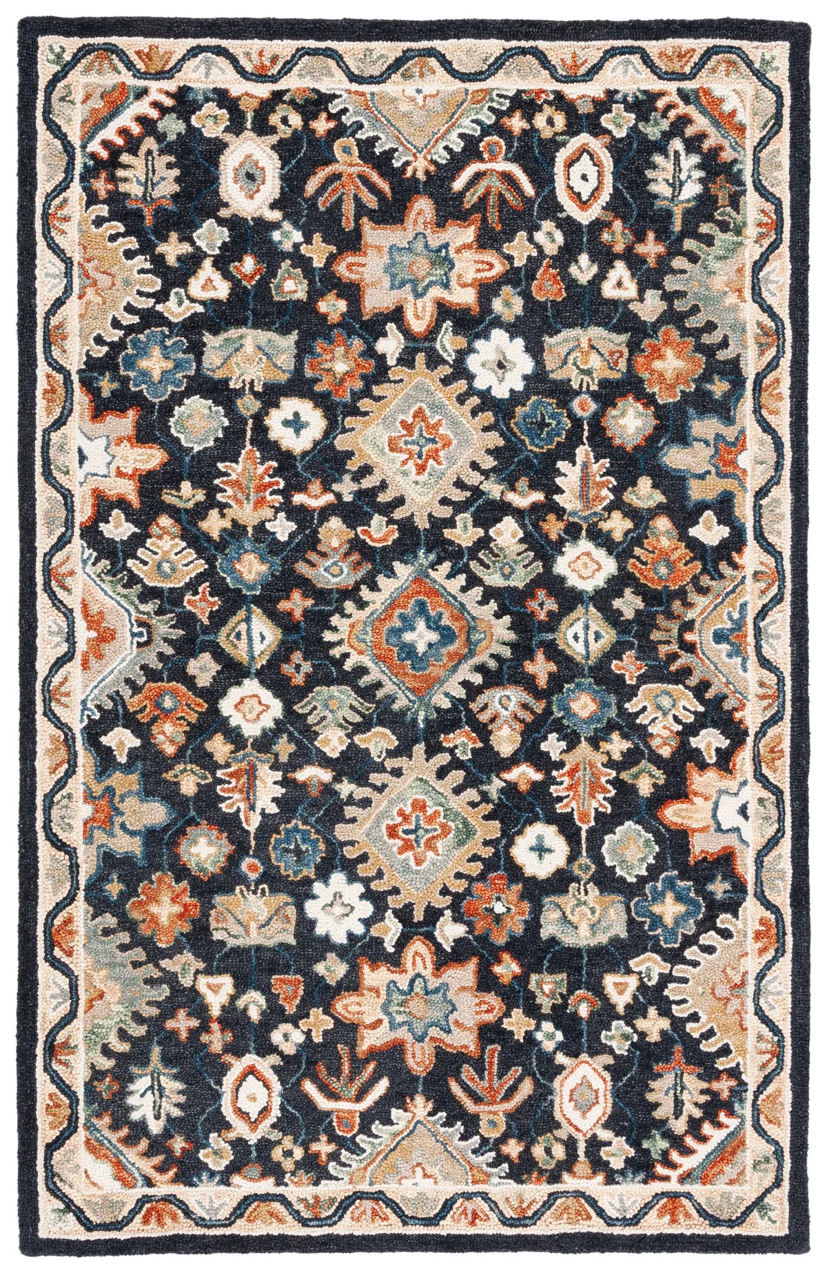 Safavieh Aspen 4'-0" x 6'-0" Rug in Black / Rust