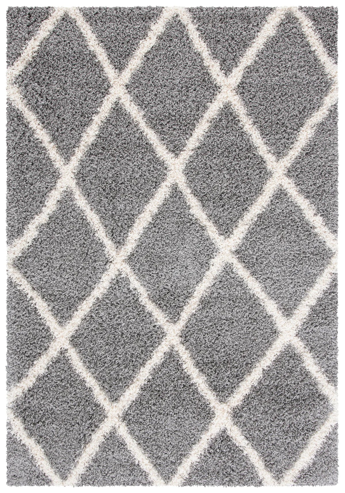 Safavieh Venus Shag 500 4'-0" x 6'-0" Rug in Grey / Ivory
