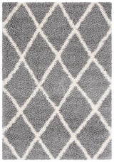 Safavieh Venus Shag 500 4'-0" x 6'-0" Rug in Grey / Ivory