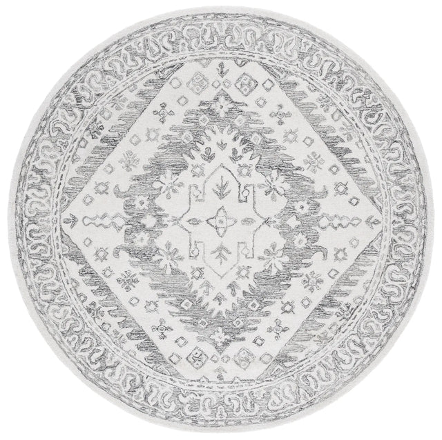 Safavieh Ebony 6'-0" x 6'-0" Rug in Ivory / Grey