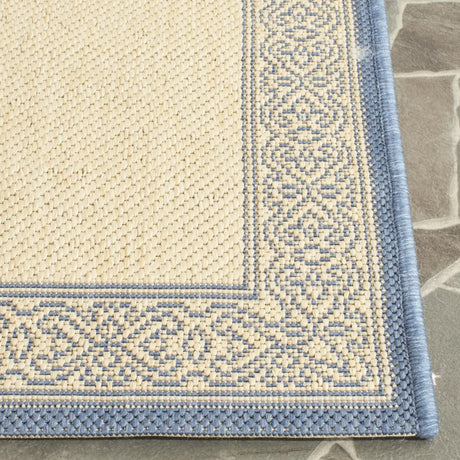 Safavieh Courtyard 2'-3" x 10'-0" Rug in Natural / Blue