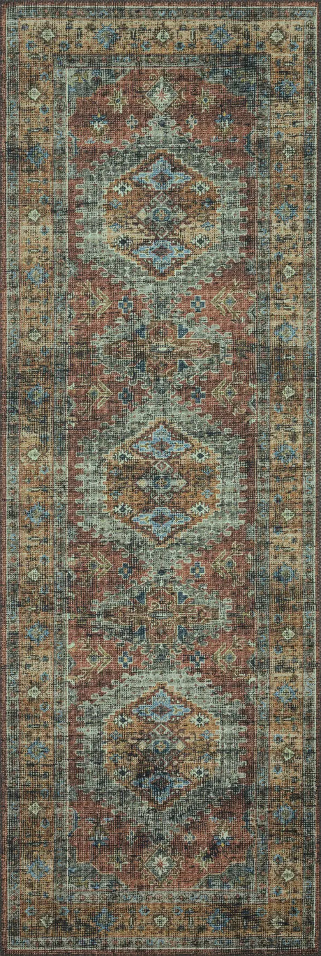 Loloi Skye Sky-07 Terracotta/Sky Rugs - runner flat
