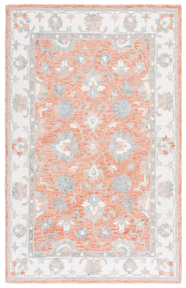 Safavieh Heritage 4'-0" x 6'-0" Rug in Rust / Ivory