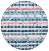 Safavieh Madison 700 6'-7" x 6'-7" Rug in Navy / Ivory