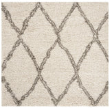 Safavieh Hudson Shag 5'-0" x 5'-0" Rug in Ivory / Grey