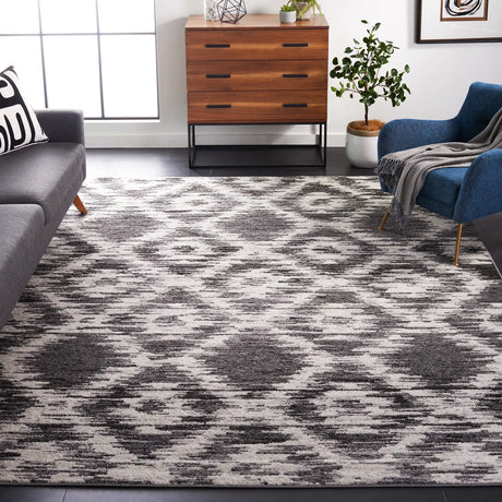 Safavieh Adirondack 10'-0" x 14'-0" Rug in Charcoal / Ivory