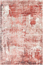 Chandra Dawn DAW-52301 Red / White / Brown / Gray rug, flat view